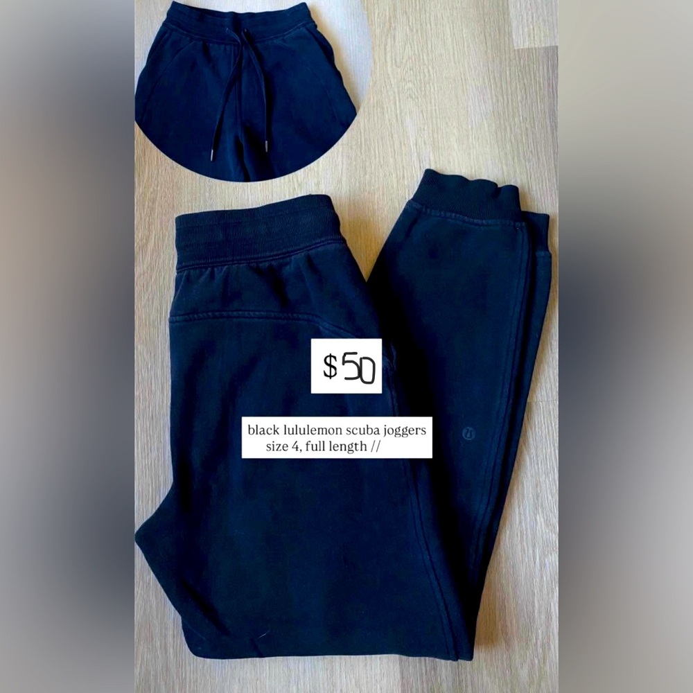 lululemon  Black Scuba Joggers